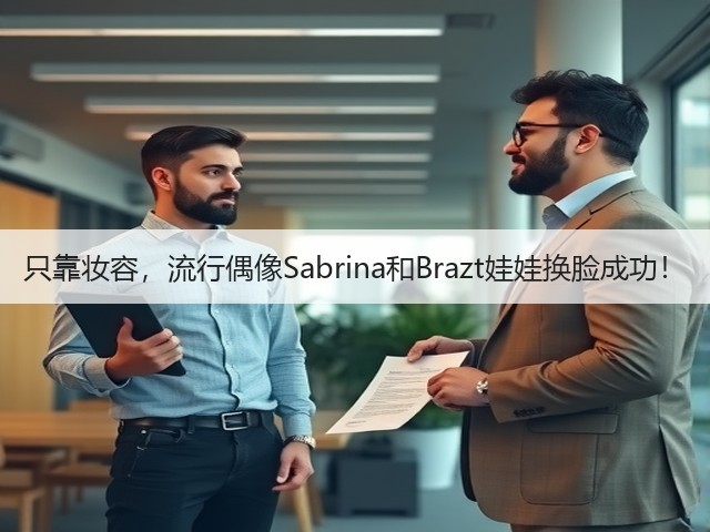只靠妆容，流行偶像Sabrina和Brazt娃娃换脸成功！(图2)