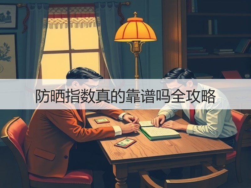 防晒指数真的靠谱吗全攻略