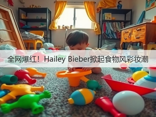 全网爆红！Hailey Bieber掀起食物风彩妆潮(图3)