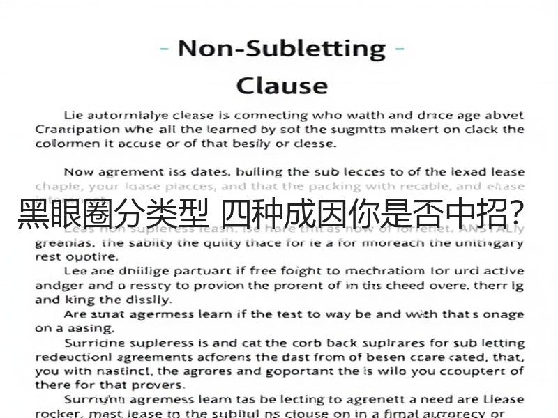 黑眼圈分类型 四种成因你是否中招？