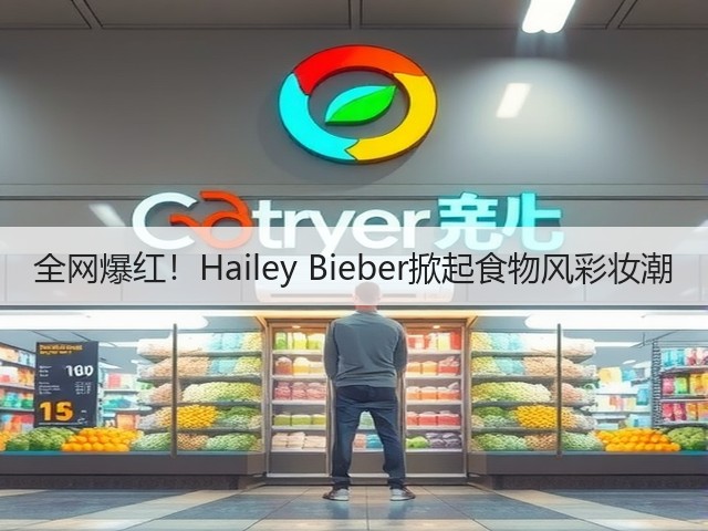 全网爆红！Hailey Bieber掀起食物风彩妆潮(图1)