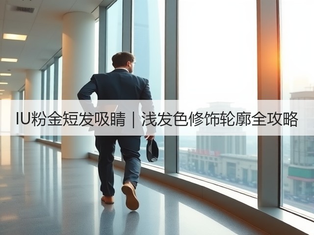 IU粉金短发吸睛|浅发色修饰轮廓全攻略(图3) IU粉金短发吸睛|浅发色修饰轮廓全攻略(图3)