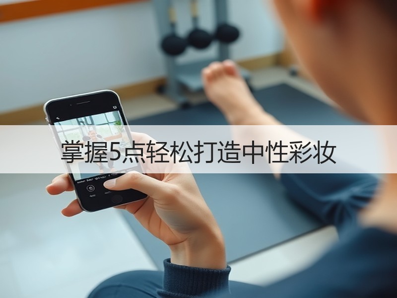 掌握5点轻松打造中性彩妆