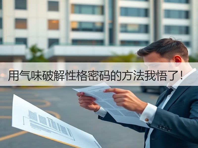 用气味破解性格密码的方法我悟了！