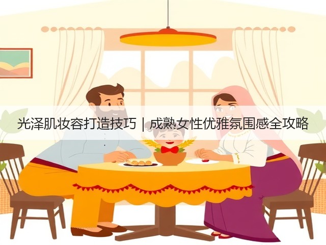 光泽肌妆容打造技巧｜成熟女性优雅氛围感全攻略(图3)