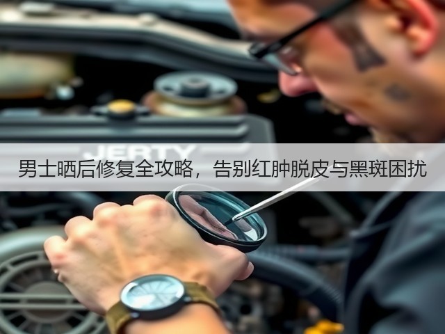 男士晒后修复全攻略，告别红肿脱皮与黑斑困扰(图1)