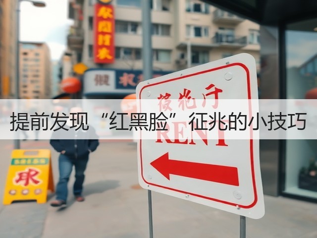 提前发现“红黑脸”征兆的小技巧(图2) 提前发现“红黑脸”征兆的小技巧(图2)