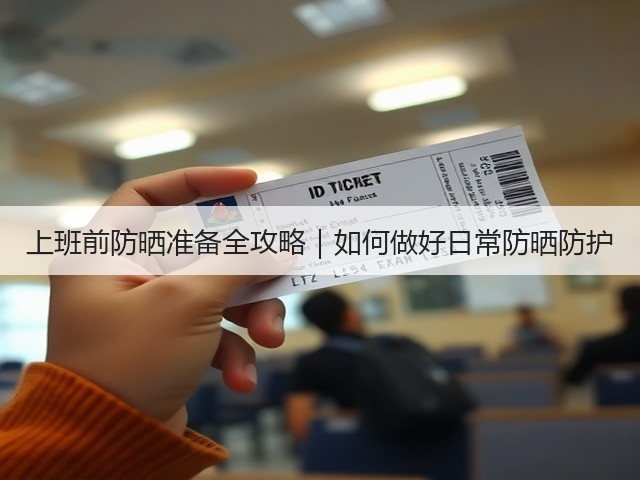 上班前防晒准备全攻略|如何做好日常防晒防护(图3) 上班前防晒准备全攻略|如何做好日常防晒防护(图3)