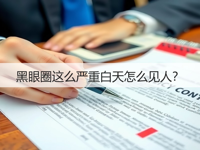 黑眼圈这么严重白天怎么见人？