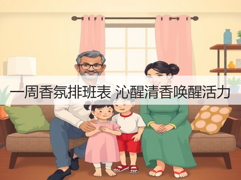 一周香氛排班表 沁醒清香唤醒活力