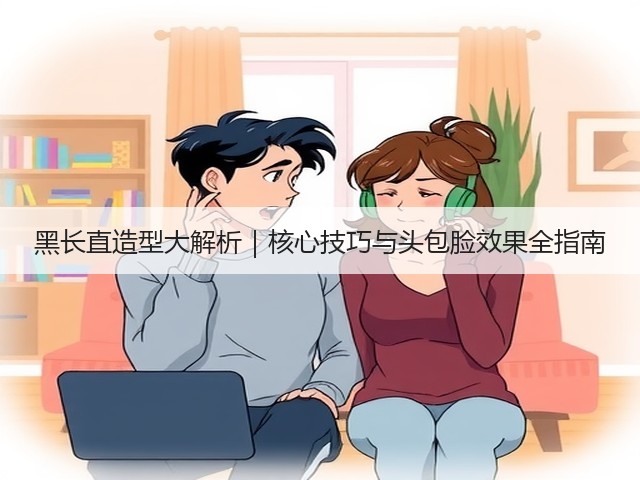 黑长直造型大解析|核心技巧与头包脸效果全指南(图1) 黑长直造型大解析|核心技巧与头包脸效果全指南(图1)