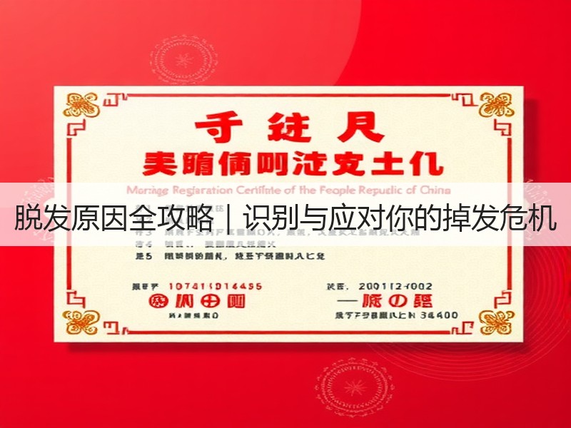 脱发原因全攻略｜识别与应对你的掉发危机