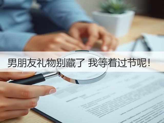 男朋友礼物别藏了 我等着过节呢！(图2)
