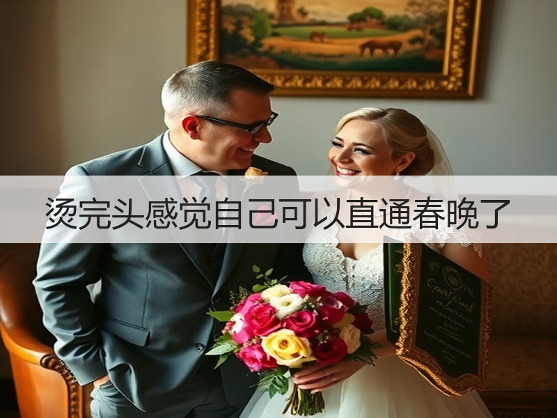 烫完头感觉自己可以直通春晚了