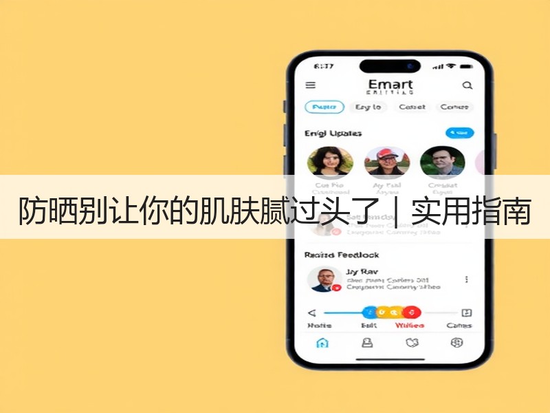 防晒别让你的肌肤腻过头了｜实用指南