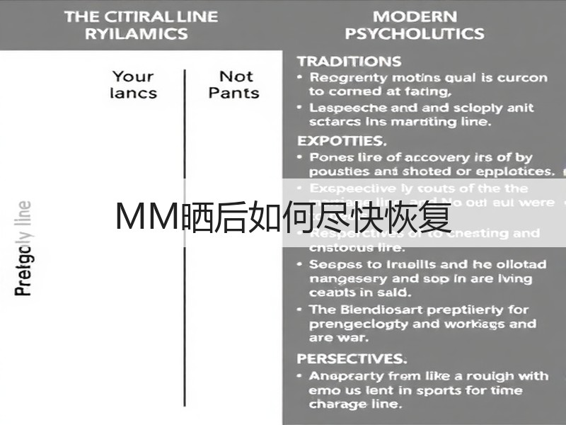 MM晒后如何尽快恢复