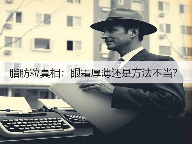 脂肪粒真相：眼霜厚薄还是方法不当？(图3)