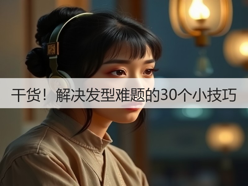 干货！解决发型难题的30个小技巧