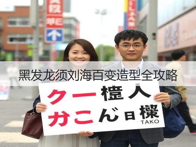 黑发龙须刘海百变造型全攻略(图3)