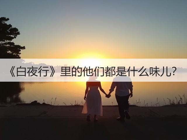 《白夜行》里的他们都是什么味儿?(图2) 《白夜行》里的他们都是什么味儿?(图2)