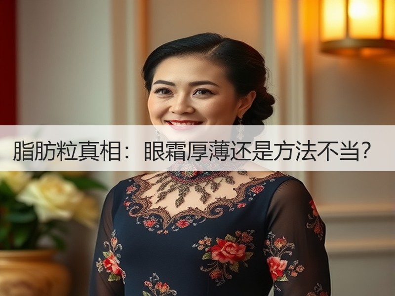 脂肪粒真相：眼霜厚薄还是方法不当？
