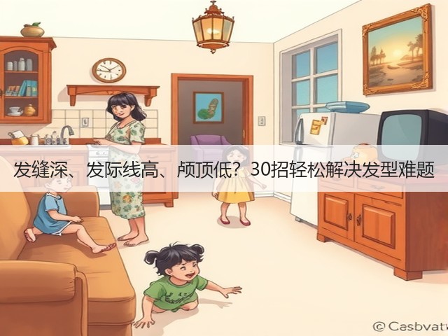 发缝深、发际线高、颅顶低?30招轻松解决发型难题(图1) 发缝深、发际线高、颅顶低?30招轻松解决发型难题(图1)