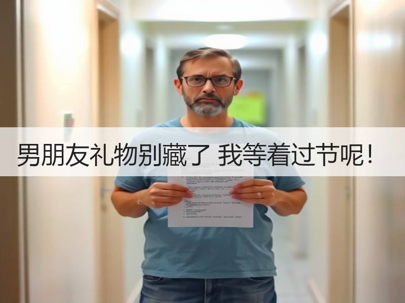 男朋友礼物别藏了 我等着过节呢！