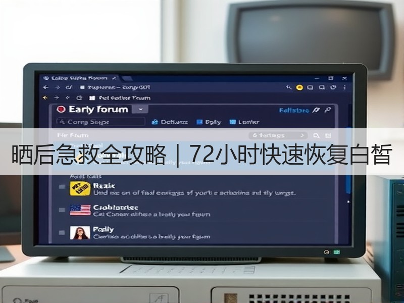 晒后急救全攻略｜72小时快速恢复白皙