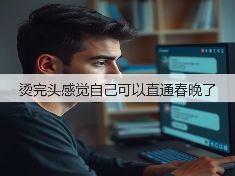 烫完头感觉自己可以直通春晚了