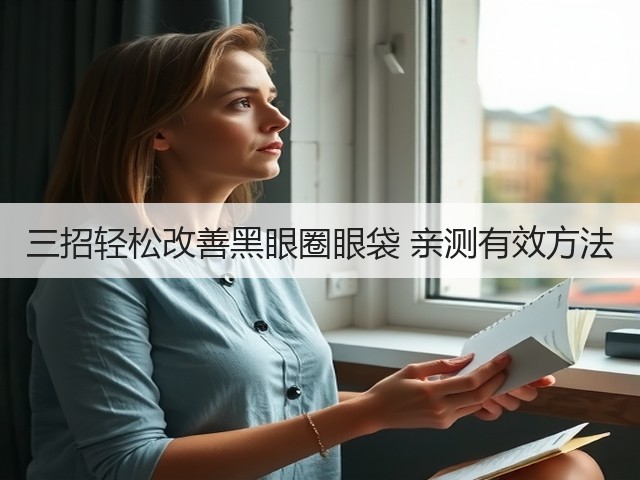 三招轻松改善黑眼圈眼袋 亲测有效方法(图2)