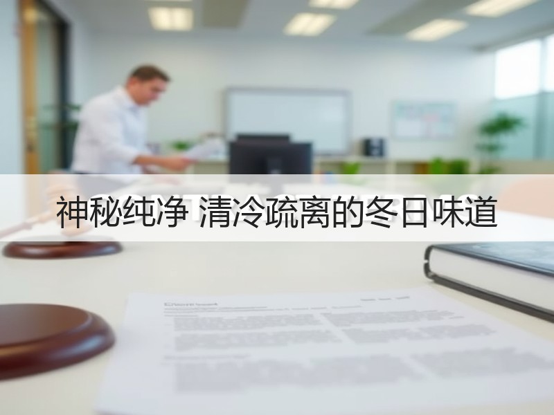 神秘纯净 清冷疏离的冬日味道